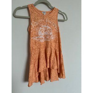 Ruum Orange Distressed Tank Top w/ Graphic - Size M (10)